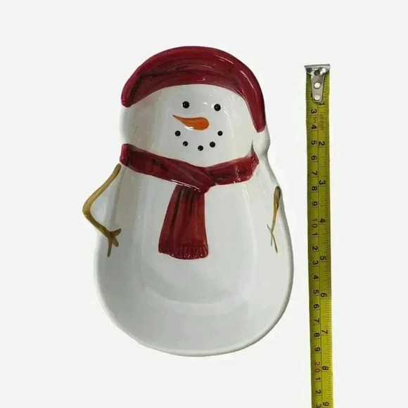 St. Nicholas Square Yuletide Snowman Nesting Serving Bowls Dishes Set Of 3 - Picture 5 of 6